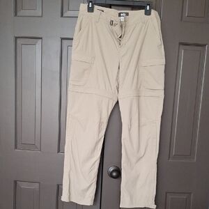 REI Women's Beige Cargo Convertible  Hiking Travel Pants